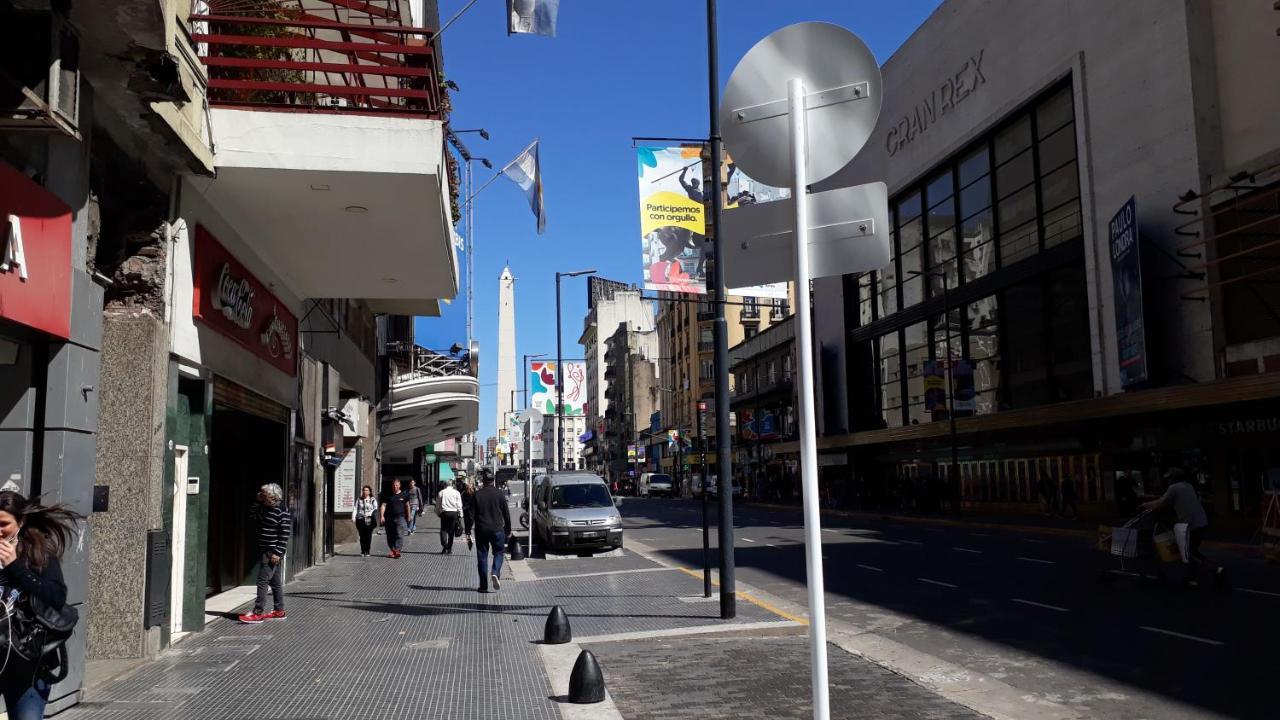 Que Mejor Vista Del Obelisco Piso A La Calle Corrientes Buenos Aires Kültér fotó