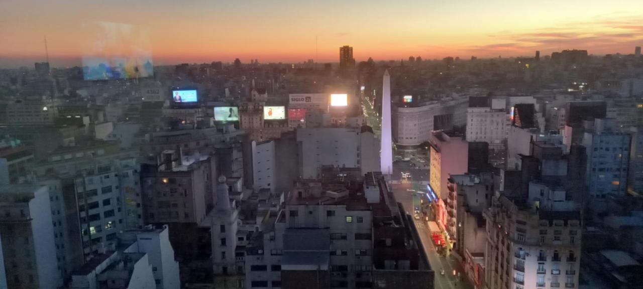 Que Mejor Vista Del Obelisco Piso A La Calle Corrientes Buenos Aires Kültér fotó