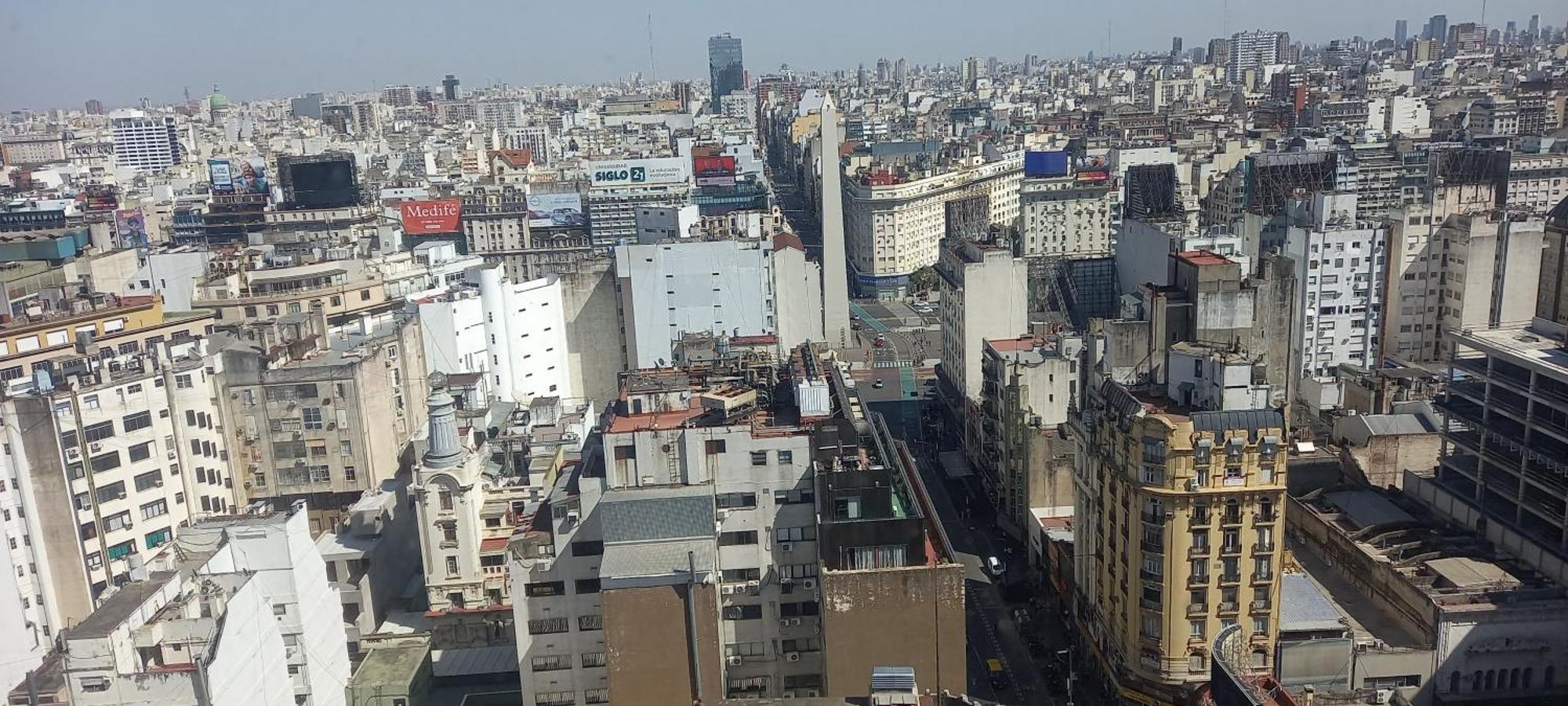 Que Mejor Vista Del Obelisco Piso A La Calle Corrientes Buenos Aires Kültér fotó